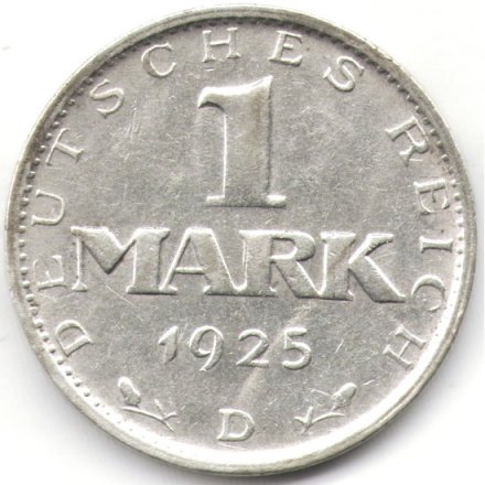 Веймарская республика 1 марка 1925 год (D)