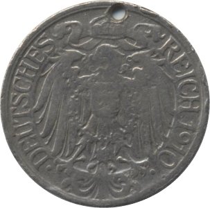 Германия 25 пфеннигов 1910 год