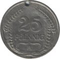 Германия 25 пфеннигов 1910 год