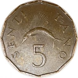 Танзания 5 сенти 1977 год