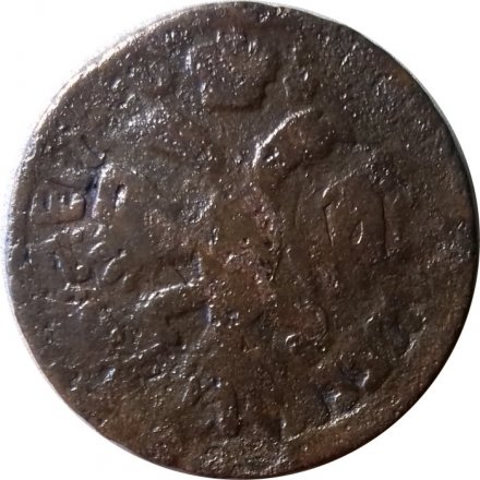 Денга 1731 год (над годом две черты) Анна Иоанновна (1730 - 1740) - перечекан с копейки Петра I - F