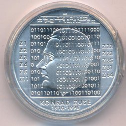 Германия 10 евро 2010 год - 100 лет со дня рождения Конрада Цузе