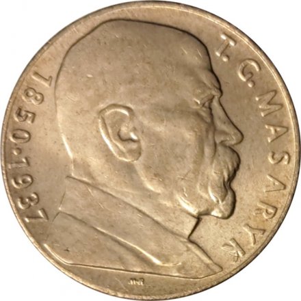 Чехословакия 10 крон 1990 год - Томаш Гарриг Масарик (Отметка дизайнера &quot;MR&quot;)