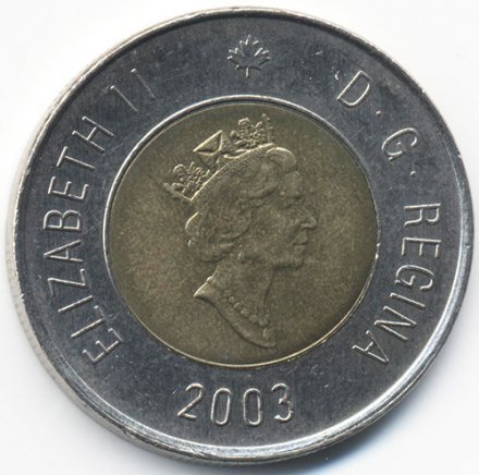 Канада 2 доллара 2003 год - Полярный медведь
