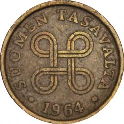 Финляндия 5 пенни 1964 год