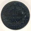 Франция 10 сантимов 1880 год