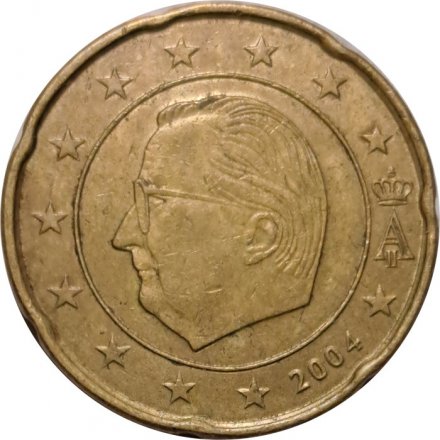 Бельгия 20 евроцентов 2004 год