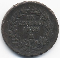 Мексика 1 сентаво 1889 год
