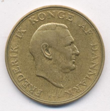 Дания 1 крона 1956 год - Король Фредерик IX