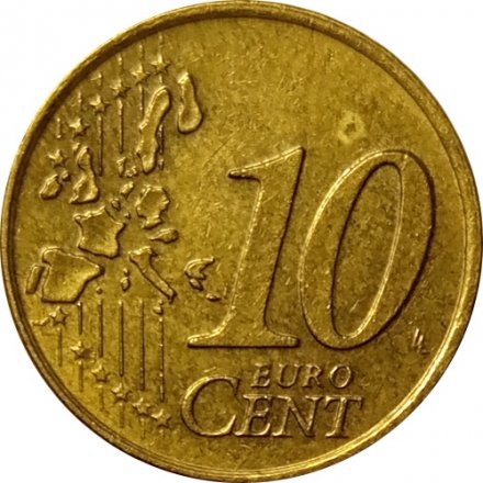 Люксембург 10 евроцентов 2004 год
