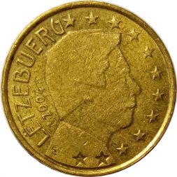 Люксембург 10 евроцентов 2004 год