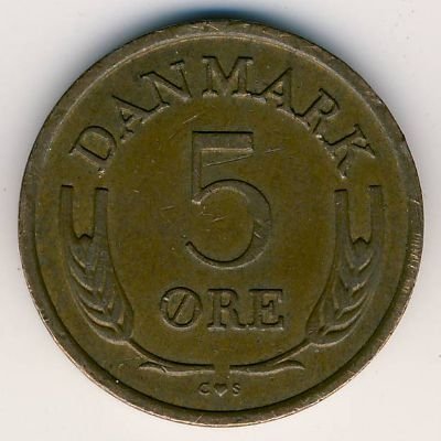 Дания 5 эре 1968 год