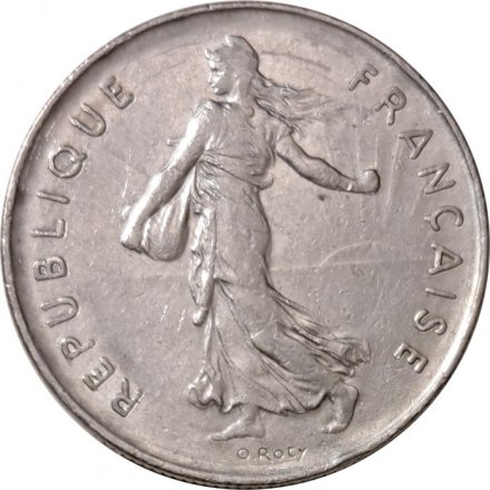 Франция 5 франков 1975 год