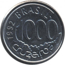 Бразилия 1000 крузейро 1992 год - Акара