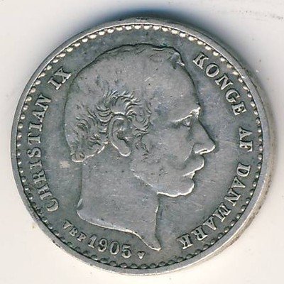 Дания 25 эре 1905 год