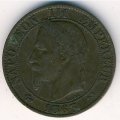 Франция 5 сантимов 1863 год