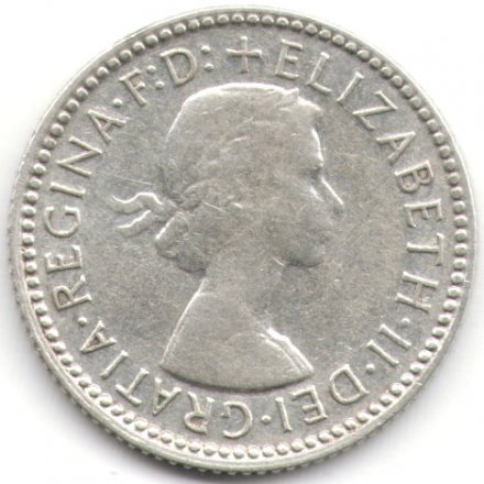 Австралия 6 пенсов 1955 год