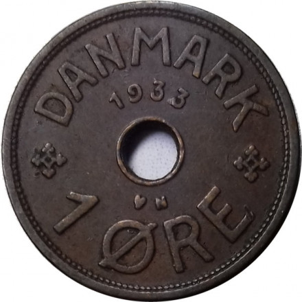 Дания 1 эре 1933 год