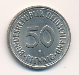 ФРГ 50 пфеннигов 1950 год (F)