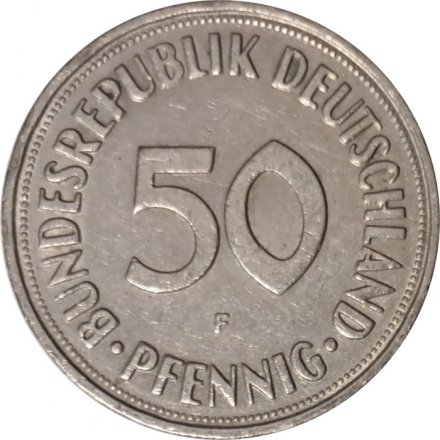 ФРГ 50 пфеннигов 1950 год (F)