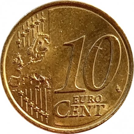 Испания 10 евроцентов 2008 год