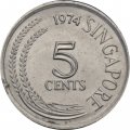 Сингапур 5 центов 1974 год