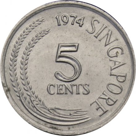 Сингапур 5 центов 1974 год