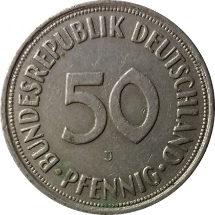 ФРГ 50 пфеннигов 1966 год (J)