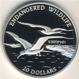 Монета Кирибати 20 долларов 1992 год