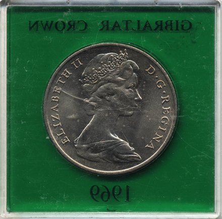 Гибралтар 1 крона 1969 год (в капсуле)