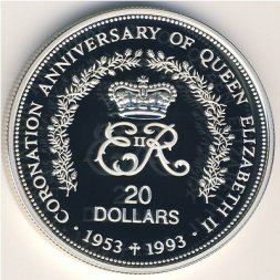 Ниуэ 20 долларов 1993 год