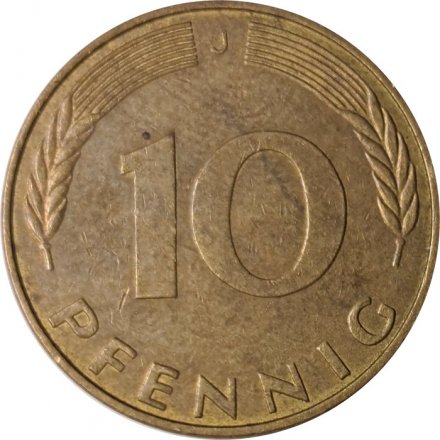 ФРГ 10 пфеннигов 1991 год (J)
