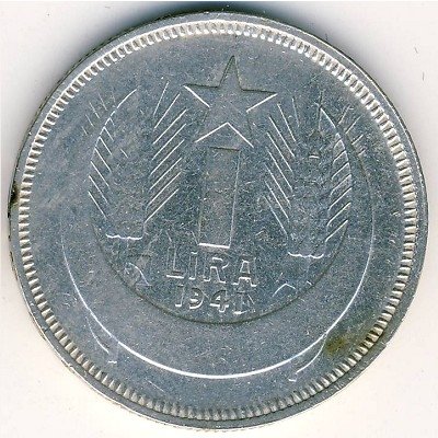Турция 1 лира 1941 год