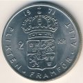 Швеция 2 кроны 1971 год - Король Густав VI Адольф