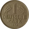 ФРГ 1 марка 1954 год (J)