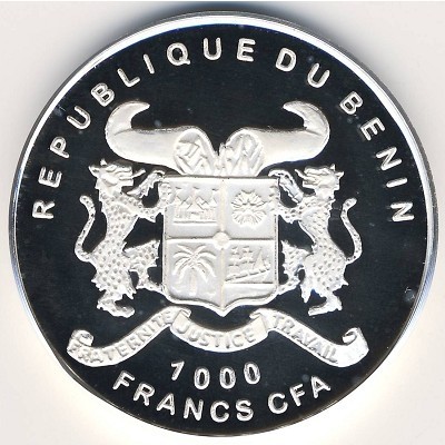 Бенин 1000 франков КФА 1996 год
