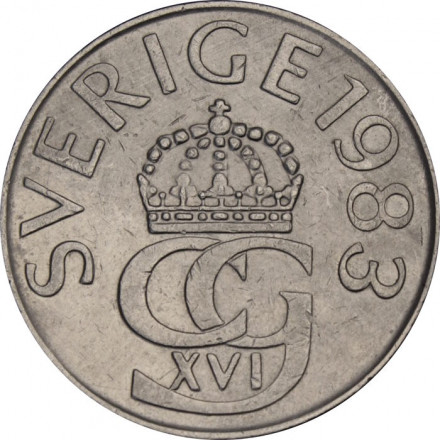 Швеция 5 крон 1983 год - Король Карл XVI Густав