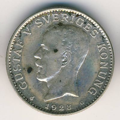 Швеция 1 крона 1928 год