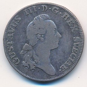 Швеция 1/6 риксдалера 1777 год