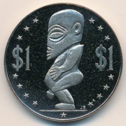 Острова Кука 1 доллар 1973 год