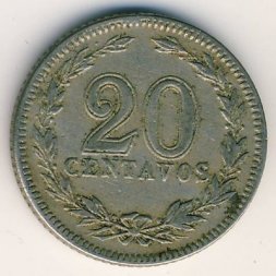 Аргентина 20 сентаво 1921 год