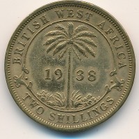 Британская Западная Африка 2 шиллинга 1938 год