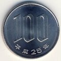 Япония 100 йен 2013 год