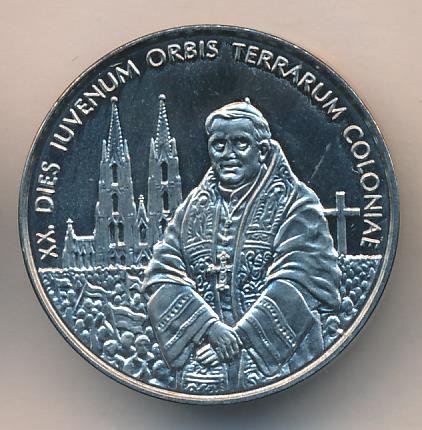 Сомали 1 доллар 2006 год - Папа Бенедикт XVI. Международный день молодежи в Кельне