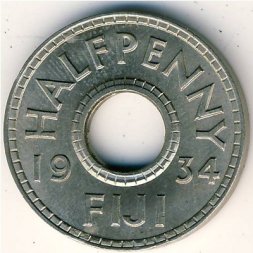 Фиджи 1/2 пенни 1934 год