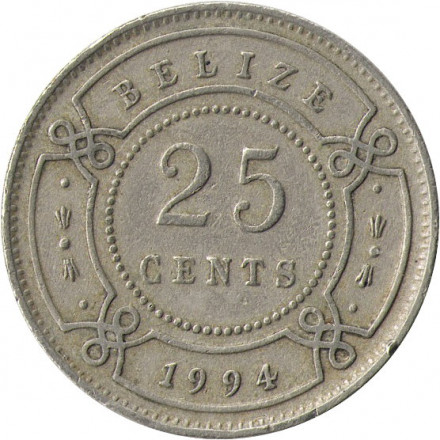 Белиз 25 центов 1994 год