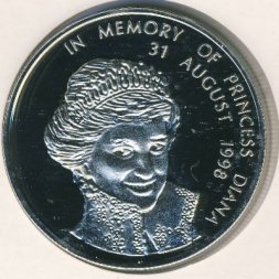 Замбия 1000 квача 1998 год - Принцесса Диана