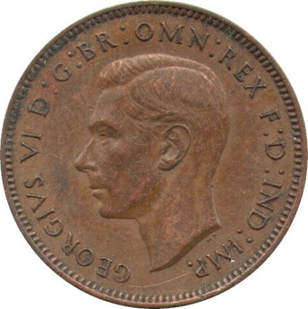 Великобритания 1 фартинг 1947 год - Крапивник