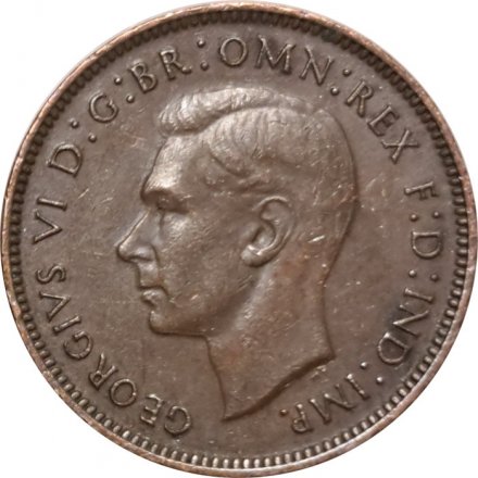 Великобритания 1 фартинг 1947 год - Крапивник