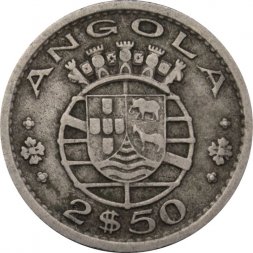 Ангола 2,5 эскудо 1953 год